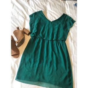 Emerald green dress